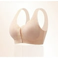 thumbnail image 1 of YWDJ Bras for Women Push up and Padded Back Closures Sleep Bras No Wire Comfy Bras Wide Strap Full Coverage Wrap Lounge Bras Padded Plus Size Comfortable Bras Comfortable Bras Beige XL, 1 of 4