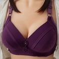 thumbnail image 1 of YWDJ Bras for Women Push up and Padded Bras Wireless Sleep Bras Adjustable Straps Half Cup Wrap Comfy Bras Padded Lace Comfortable Bras Lounge Bras Purple 2XL, 1 of 3