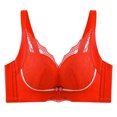thumbnail image 1 of YWDJ Bras for Women Push up and Padded Closure in Back Bras Wireless Sleep Bras Adjustable Straps Full Coverage Hollow Comfy Bras Padded Wide Strap Bras Wrap Lounge Bras Red M, 1 of 2