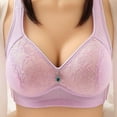 thumbnail image 1 of YWDJ Bras for Women Push up and Padded Closure in Back Lounge Bras No Wire Comfortable Bras Wide Strap Full Coverage Hollow Bras Padded Plus Size Comfy Bras Wrap Solid Sleep Bras Purple S, 1 of 6