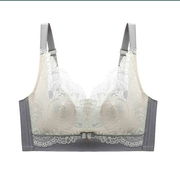 YWDJ Bras for Women Push up and Padded Closure in Back Sleep Bras No Underwire Comfy Bras Wide Strap Full Coverage Hollow Lounge Bras Padded Plus Size Comfortable Bras Wrap Comfortable Bras Green M