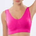 thumbnail image 1 of YWDJ Bras for Women Push up and Padded Closure in Back Yoga Bras Wirefree Lounge Bras Wide Strap Full Coverage Sleep Bras Low Support Wrap Comfy Bras Padded Plus Size Sports Bras Comfy Bras Pink M, 1 of 3