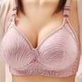 thumbnail image 1 of YWDJ Bras for Women Push up and Padded Comfortable Bras No Wires Bras Adjustable Straps Half Cup Wrap Sleep Bras Padded Plus Size Comfortable Bras Comfy Bras Pink 2XL, 1 of 3