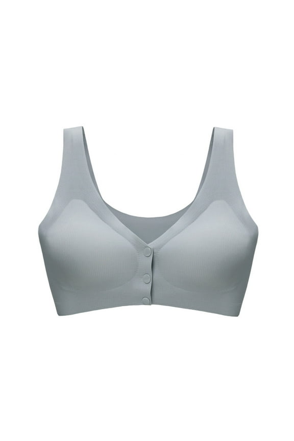 YWDJ Bras for Women Push up and Padded Front Closure Comfortable Bras No Underwire Sleep Bras Wide Strap Half Cup Breastfeeding Bras Wrap Comfy Bras Padded Plus Size Comfy Solid Lounge Bras Blue 3XL