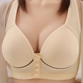thumbnail image 1 of YWDJ Bras for Women Push up and Padded Front Closure Comfy Bras No Wire Lounge Bras Wide Strap Full Coverage Wrap Comfortable Bras Padded Plus Size Lace Comfortable Bras Solid Bras Beige 3XL, 1 of 9