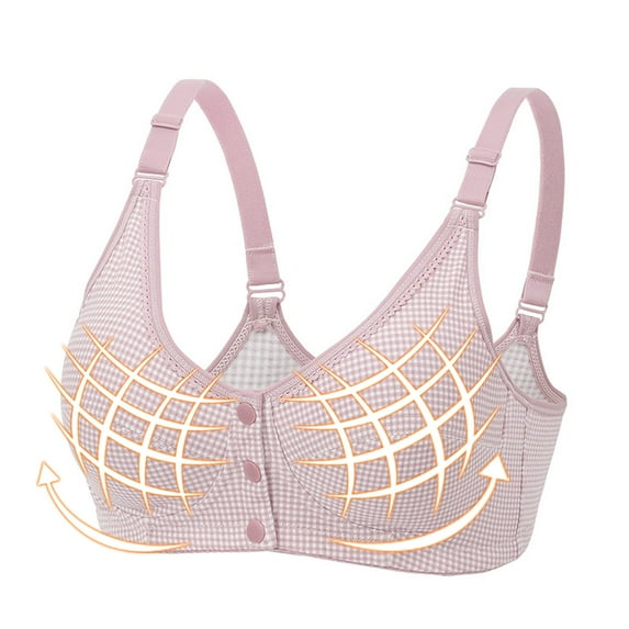 YWDJ Bras for Women Push up and Padded Lounge Bras Wirefree Comfortable Bras Adjustable Straps Full Coverage Wrap Bras Padded Plus Size Comfortable Bras Sleep Bras Pink S