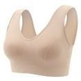 thumbnail image 1 of YWDJ Bras for Women Push up and Padded Pullover Sports Bras No Wire Workout Bras Wide Strap Full Coverage Gym Bras Low Support Wrap Yoga Bras Padded Lounge Bras Comfortable Solid Bras Gray One Size, 1 of 2