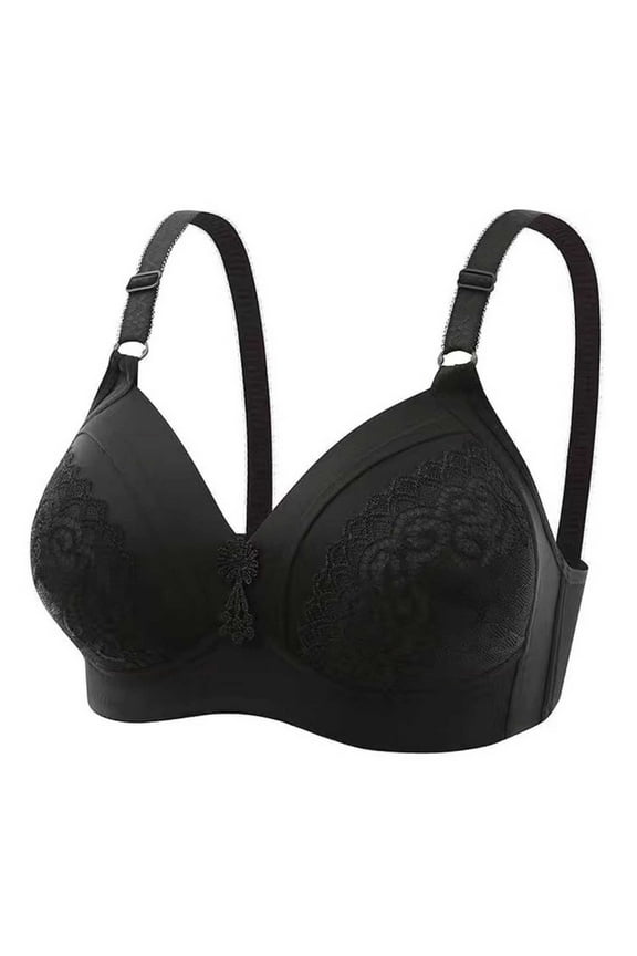 YWDJ Bras for Women Sleeping Back Closures Comfortable Bras Wireless Bras Adjustable Straps Full Coverage Push up Hollow Sleep Bras Padded Comfortable Wide Strap Bras Wrap Comfy Bras Black XL