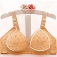 thumbnail image 1 of YWDJ Bras for Women Sleeping Bras Wireless Sleep Bras Adjustable Straps Half Cup Push up Wrap Comfy Bras Padded Comfortable Bras Lounge Bras Beige 2XL, 1 of 9