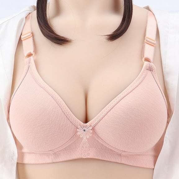 YWDJ Bras for Women Sleeping Closure in Back Comfy Bras Wireless Lounge Bras Adjustable Straps Half Cup Push up Wrap Comfortable Bras Padded Lace Comfortable Bras Solid Bras Red 36