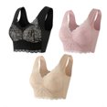 thumbnail image 1 of YWDJ Bras for Women Sleeping Closure in Back Sleep Bras Size Small No Wires Comfy Bras Wide Strap Full Coverage Push up Wrap Lounge Bras Padded Plus Size Lace Comfortable Bras Solid Bras Beige XL, 1 of 5
