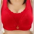 thumbnail image 1 of YWDJ Bras for Women Sleeping Closure in Back Sleep Bras No Underwire Comfy Bras Wide Strap Full Coverage Push up Wrap Lounge Bras Padded Comfortable Bras Comfortable Bras Red XL, 1 of 9