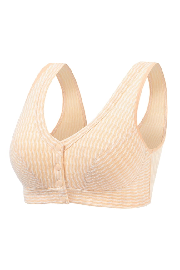 YWDJ Bras for Women Sleeping Front Close Comfortable Bras Wireless Bras Wide Strap Full Coverage Push up Wrap Sleep Bras Padded Plus Size Comfortable Bras Comfy Bras Yellow 85B
