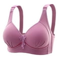 thumbnail image 1 of YWDJ Bras for Women Sleeping Lounge Bras Wireless Comfortable Bras Adjustable Straps Full Coverage Push up Wrap Bras Padded Comfortable Bras Solid Sleep Bras Purple S, 1 of 8