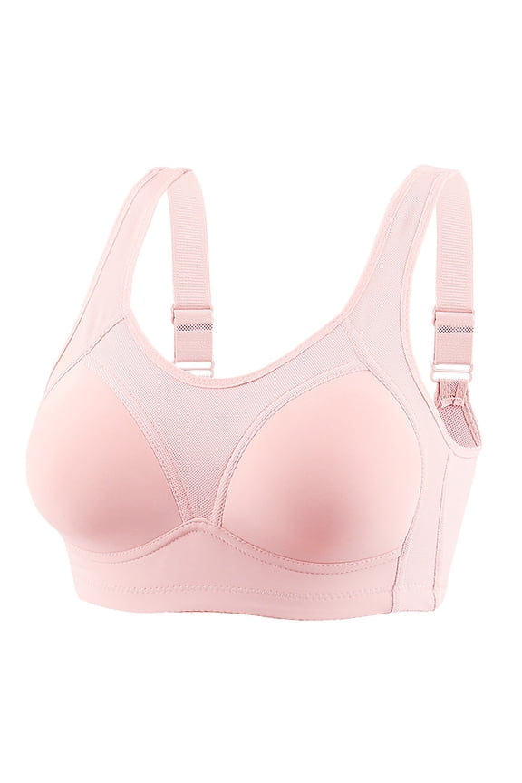 YWDJ Bras for Women Sleeping Nursing Bras No Underwire Comfortable Bras Adjustable Straps Full Coverage Sleep Bras Push up Wrap Breastfeeding Bras Padded Comfy Solid Comfy Bras Pink XL