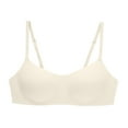 thumbnail image 1 of YWDJ Bras for Women Sleeping Sleep Bras No Underwire Comfy Bras Adjustable Straps Full Coverage Push up Hollow Lounge Bras Padded Comfortable Bras Wrap Solid Comfortable Bras White M, 1 of 2