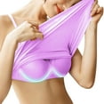 thumbnail image 1 of YWDJ Bras for Women Sleeping Sleep Bras Wirefree Comfy Bras Spaghetti Straps Full Coverage Push up Wrap Lounge Bras Padded Comfortable Bras Comfortable Bras Purple M, 1 of 3