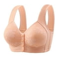 thumbnail image 1 of YWDJ Bras for Women Front Closure Push up No Wire Comfort Straps Support Bralette Breathable Soft Bra for All Shapes Sagging Breasts Orange 42, 1 of 2