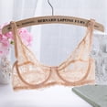 thumbnail image 1 of YWDJ Bras for Women Plus Size Bras No Wire Sleep Bras Spaghetti Straps Half Cup Push up Wrap Comfy Bras Padded Lace Bras Solid Lounge Bras Pink 38, 1 of 7