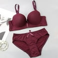 thumbnail image 1 of YWDJ Bras for Women Push up and Padded Comfy Bras No Wires Lounge Bras Adjustable Straps Half Cup Wrap Comfortable Bras Padded Bras Bras Red XL, 1 of 7