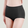 thumbnail image 1 of YWDJ Breathable Lightweight High Waist No Show Fashion Breathable Soft Stretch Panties High Waisted Briefs Black M, 1 of 7