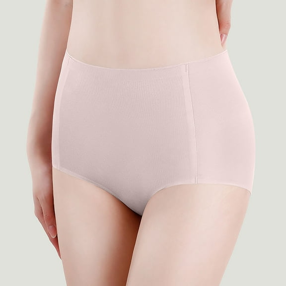 YWDJ Breathable Lightweight High Waist No Show Fashion Breathable Soft Stretch Panties High Waisted Briefs Pink XL