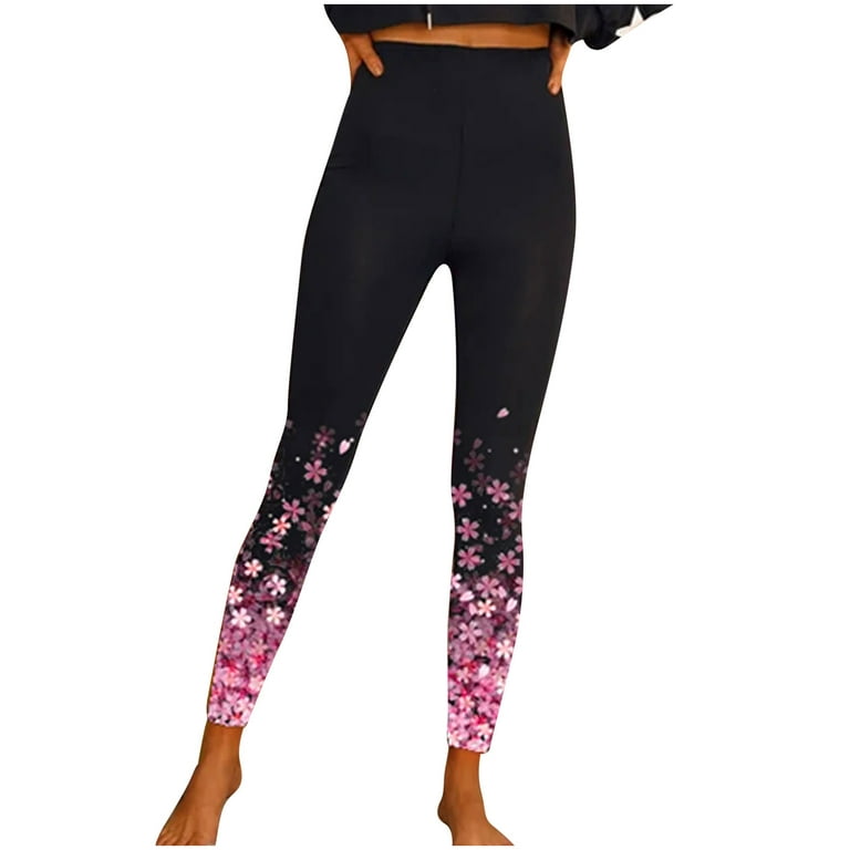 YWDJ Capri Leggings for Women Plus Size High Waist Running Printing  Elasticity Pants Workout Leggings Yoga Pants Purple S 