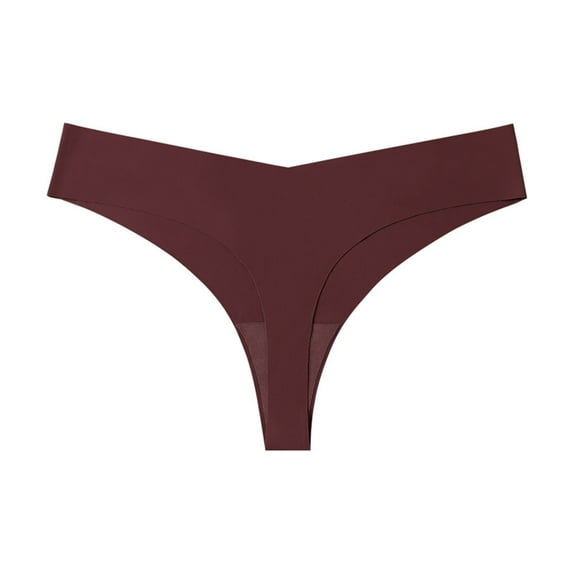 YWDJ Cheeky Panties for Women Breathable Lightweight No Show Solid Color Underwear Lingerie Panties Ladies Underpants Thongs Panties Ladies Underwear Brown S