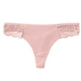 thumbnail image 1 of YWDJ Cheeky Underwear for Women Sexy Cotton Lace Lightweight No Show Sexy Low Waist Cotton Crotch Panties Lace Thong Panties Pink XL, 1 of 7