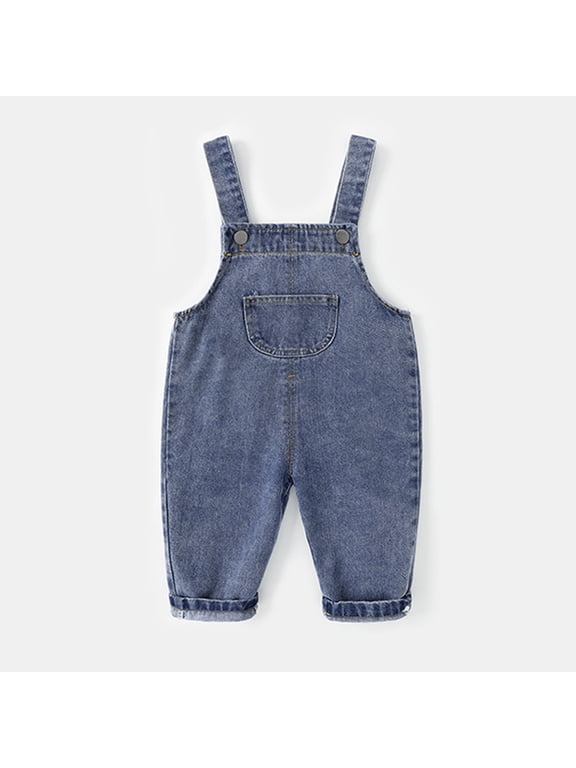 YWDJ Children Toddler Kids Infant Baby Boys Girls Cute Denim Overalls Suspender Pants Outfits Cute Sports Blue 2Y