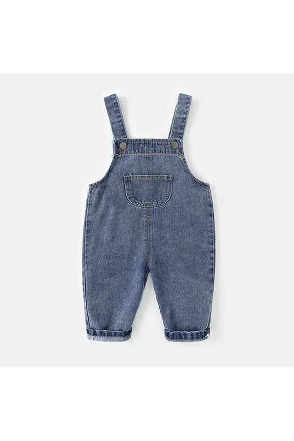 YWDJ Children Toddler Kids Infant Baby Boys Girls Cute Denim Overalls Suspender Pants Outfits Cute Sports Blue 2Y
