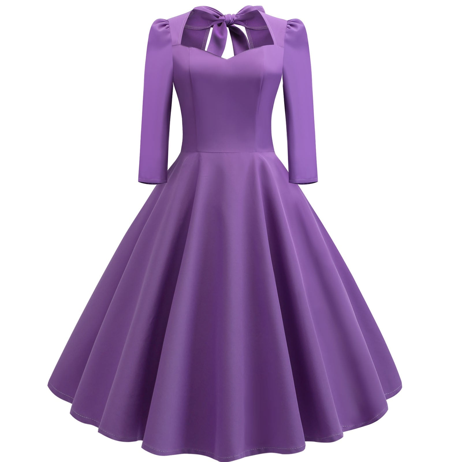purple rosette dress Long Sleeves Purple Rosette Sequin Long Dress PollyBoutique