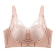 thumbnail image 1 of YWDJ Comfort Bras for Women Back Closures Comfortable Bras No Wires Bras Adjustable Straps Full Coverage Push up Hollow Sleep Bras Padded Lace Bras Wrap Comfy Bras Orange L, 1 of 2