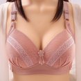 thumbnail image 1 of YWDJ Comfort Bras for Women Comfy Bras No Wire Lounge Bras Adjustable Straps Full Coverage Push up Hollow Comfortable Bras Padded Plus Size Comfort Bras Wrap Solid Bras Pink XL, 1 of 3