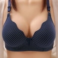 thumbnail image 1 of YWDJ Comfort Bras for Women Sleep Bras Wirefree Comfy Bras Adjustable Straps Half Cup Push up Wrap Lounge Bras Padded Comfy Bras Comfortable Bras Blue L, 1 of 3