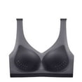 thumbnail image 1 of YWDJ Comfy Bras for Women Closure in Back Comfortable Bras No Wire Bras Wide Strap Full Coverage Push up Wrap Sleep Bras Padded Plus Size Comfort Bras Comfy Bras Black XL, 1 of 2