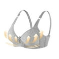 thumbnail image 1 of YWDJ Comfy Bras for Women Comfortable Bras No Underwire Bras Adjustable Straps Half Cup Push up Wrap Sleep Bras Padded Plus Size Comfort Bras Solid Comfy Bras Gray M, 1 of 5