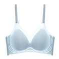 thumbnail image 1 of YWDJ Comfy Bras for Women Sleep Bras Size Small No Underwire Comfy Bras Adjustable Straps Half Cup Push up Wrap Lounge Bras Padded Comfort Bras Solid Comfortable Bras Blue S, 1 of 2