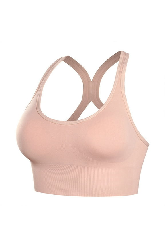 YWDJ Comfy Bras for Womens Comfortable Bras No Underwire Bras Spaghetti Straps Full Coverage Push up Racerback Sleep Bras Padded Comfort Bras Wrap Comfy Bras Pink L