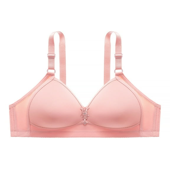 YWDJ Comfy Bras for Womens Comfy Bras No Underwire Lounge Bras Adjustable Straps Half Cup Push up Wrap Comfortable Bras Padded Plus Size Comfy Bras Solid Bras Orange XL