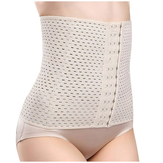 YWDJ Corset Top Renaissance Ladies Four Seasons Hollow Corset Belt Postpartum Belly Belt Girdle Waist Clip Corset Body Shaper Khaki XXXL