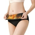 thumbnail image 1 of YWDJ Cotton Lightweight High Waist No Show Solid High Waist Tummy Controlling Warm Underwear Sexy Underwear Briefs Black L, 1 of 4