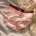 thumbnail image 1 of YWDJ Cotton Lightweight No Show Cotton Bottom Ultra-Thin Underwear Mid-waist Sexy Hip Lift Comfortable Large Size Briefs Pink L, 1 of 3