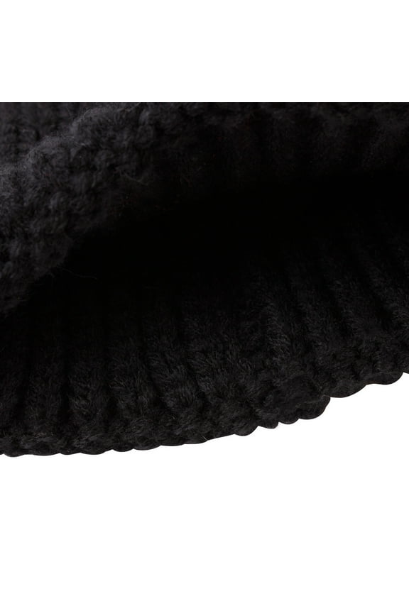 YWDJ Cowboy Hats for Women Women Fashion Keep Warm Winter Hats Knitted Wool Hemming Hat Black
