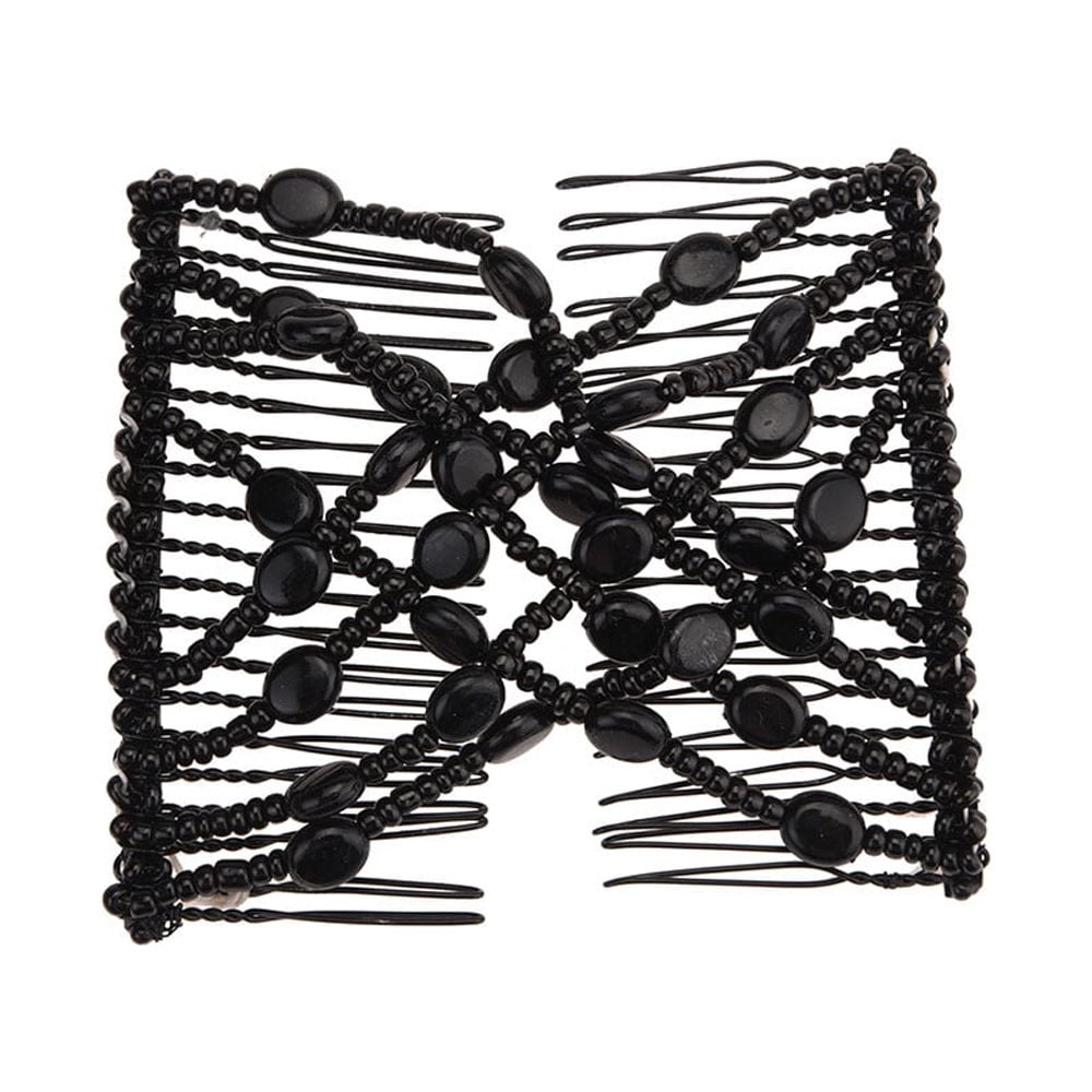 YWDJ Elastic Hair Ties Bead Stretchy Women Hair Combs Double Magic ...