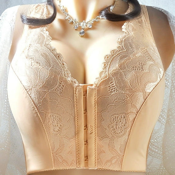 YWDJ Everyday Bras for Women Push Up No Underwire Plus Size Everyday for Sagging Breasts Breathable Lightly Underwear Thin Large Size No Sponge No Steel Ring Anti Sagging Bunny Cup Yellow XXXL