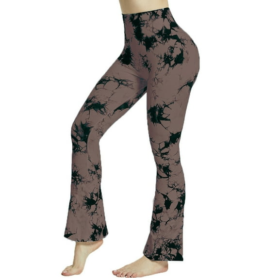 YWDJ Flared Leggings Women High Waisted Leggings Workout Leggings Activewear Workout Wear Casual Sportswear Yogalicious Cross Waist Leggings Brown L