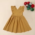 thumbnail image 1 of YWDJ Flower Girl Dress for Weddings New Summer Princess Dress With Suspender Buckle For Girls Aged Two To Six Years Old Yellow 6Y, 1 of 7