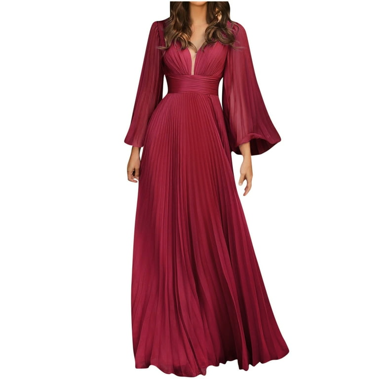Wine colored floor length dress 2025