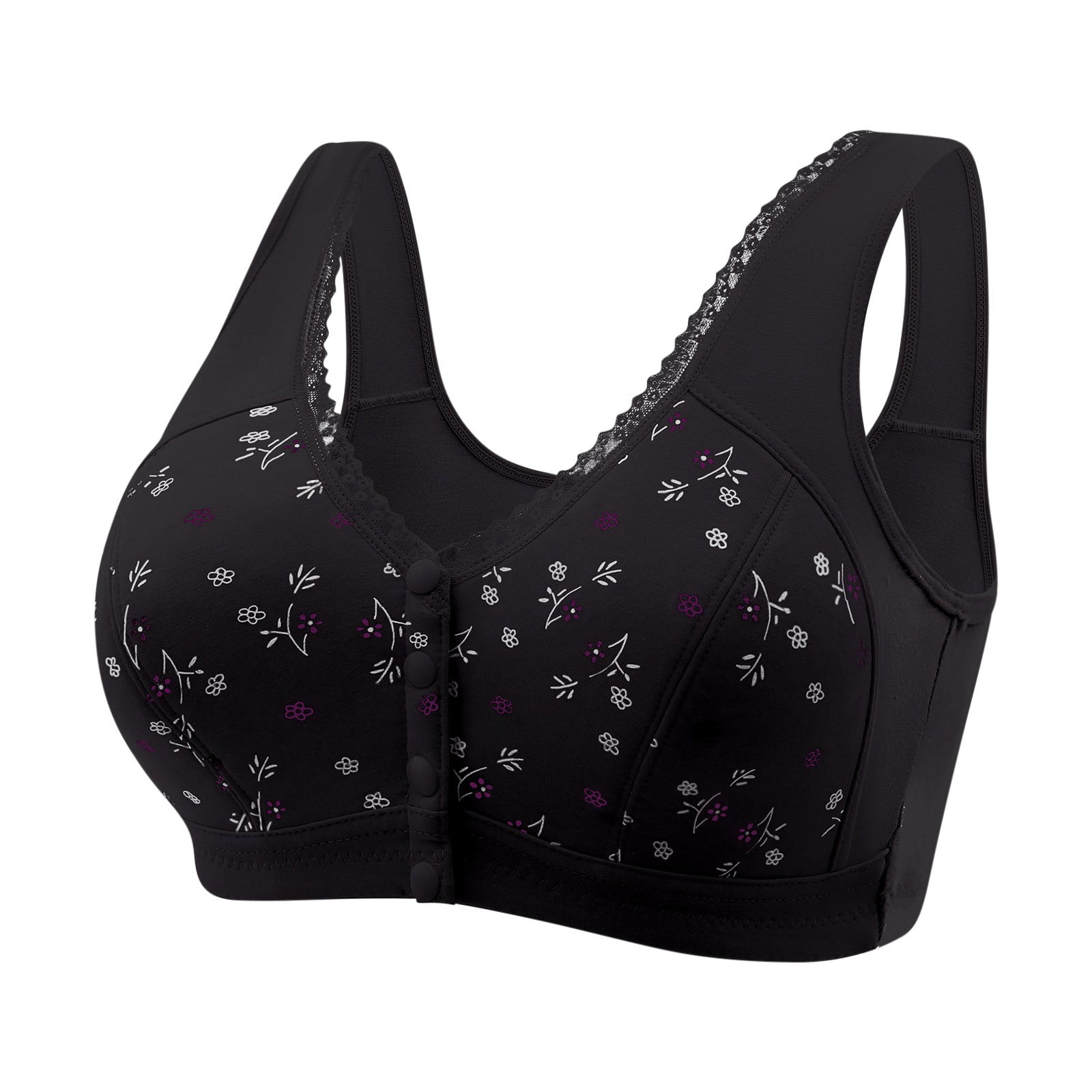 No Coverage YWDJ Front Closure Bras for Women Push up No Underwire Full Coverage ...